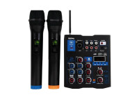 Karma Mesa Mistura 5 Canais c/ 2 Microfones s/ Fios Karma Mesa Mistura 5 Canais c/ 2 Microfones s/ Fios